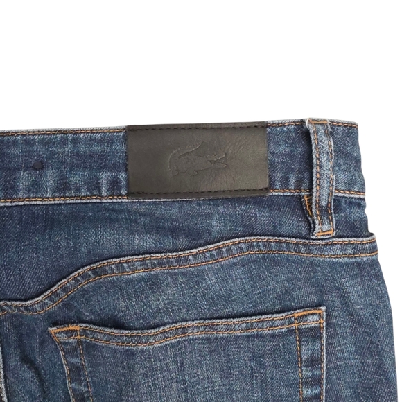 Lacoste Mid Rise Skinny Dark Denim Jeans Sz 27 - Picture 12 of 16